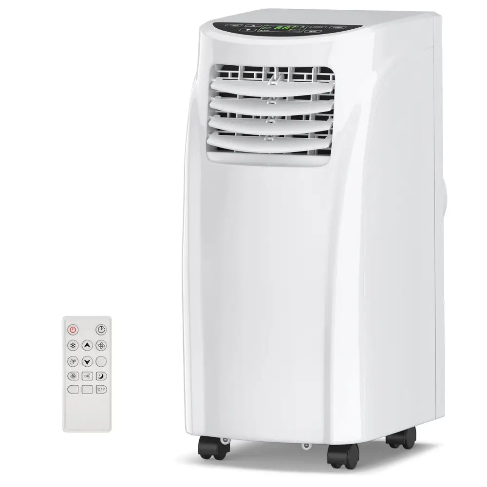 8000 BTU Portable Air Conditioner with Dehumidifier Function and Sleep Mode - White - Portable Air Conditioners