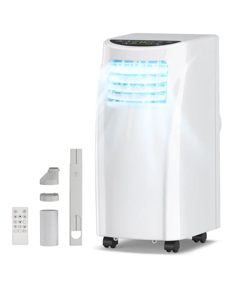 8000 BTU Portable Air Conditioner with Dehumidifier Function and Sleep Mode - White - Portable Air Conditioners