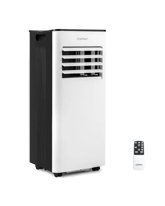 8000 BTU Portable Air Conditioner with Fan and Dehumidifier and LED Display - Black & White - Portable Air Conditioners