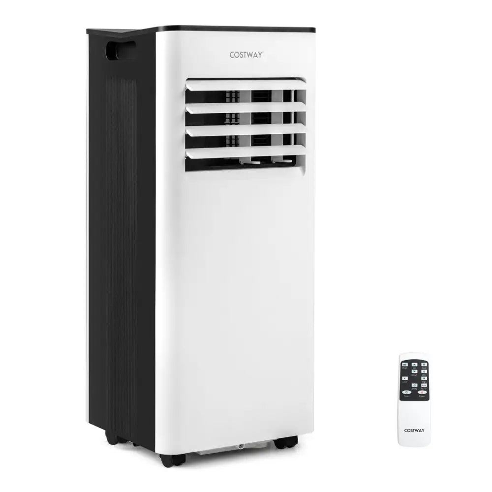 8000 BTU Portable Air Conditioner with Fan and Dehumidifier and LED Display - Black & White - Portable Air Conditioners