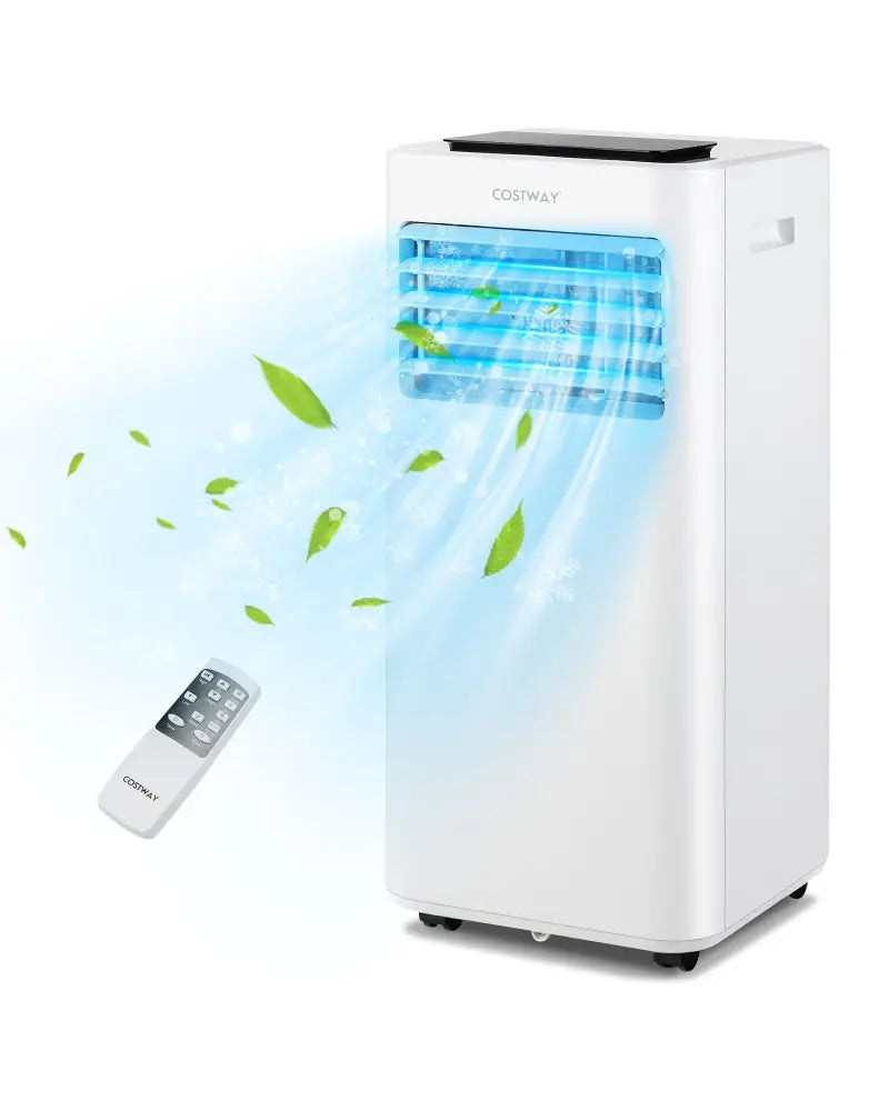 8000 BTU Portable Air Conditioner with Fan Dehumidifier Sleep Mode - White - Portable Air Conditioners