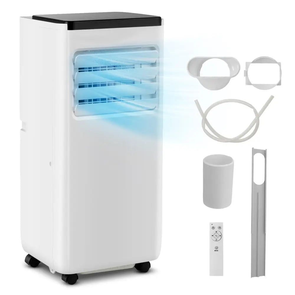 8000 BTU Portable Air Conditioner with Remote Control Cools up to 250 Sq.Ft - White - Portable Air Conditioners
