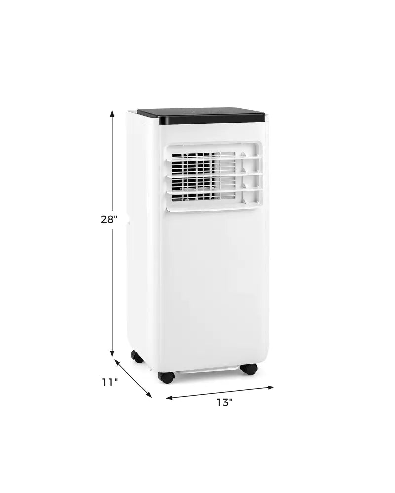 8000 BTU Portable Air Conditioner with Remote Control Cools up to 250 Sq.Ft - White - Portable Air Conditioners