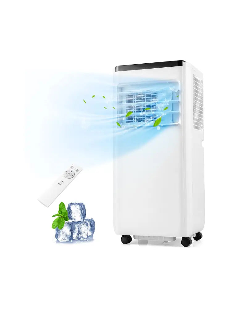 8000 BTU Portable Air Conditioner with Remote Control Cools up to 250 Sq.Ft - White - Portable Air Conditioners