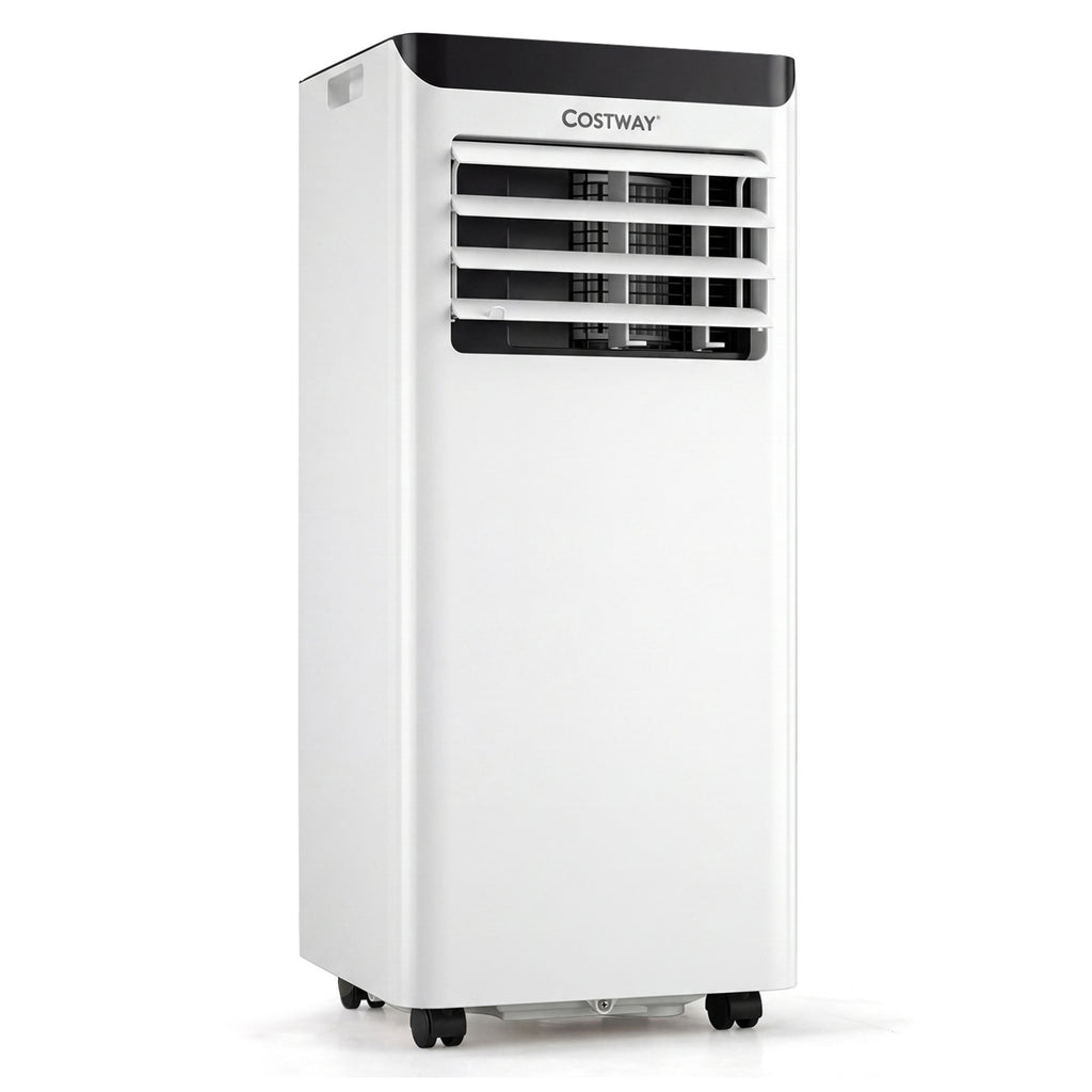 8000 BTU Portable Air Conditioner Cools with Dehumidifier and 24H Timer-Black