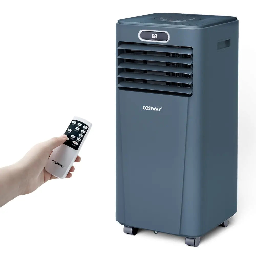 8000BTU 3-in-1 Portable Air Conditioner with Remote Control-Dark Blue - Dark Blue - Portable Air Conditioners