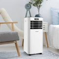 8000BTU 3-in-1 Portable Air Conditioner with Remote Control-White - White - Portable Air Conditioners