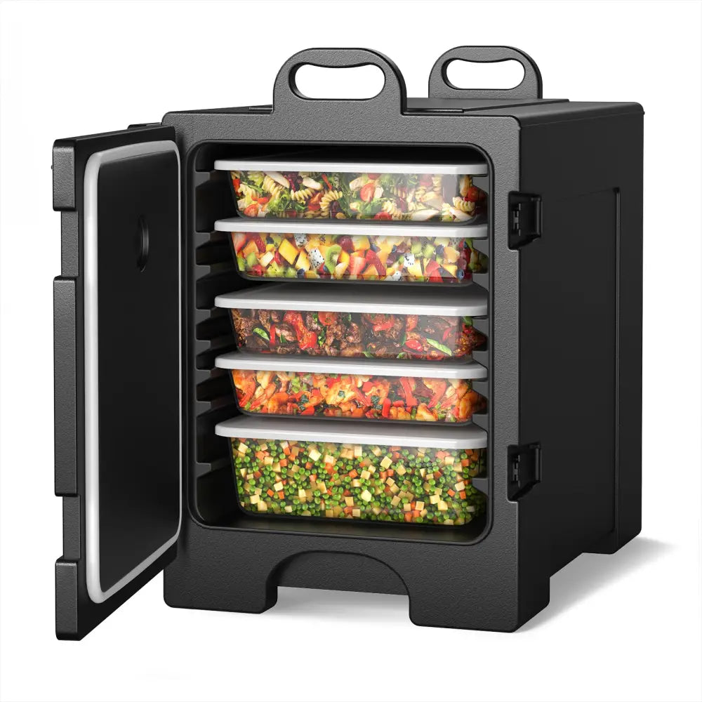 81 Quart Capacity End-loading Insulated Food Pan Carrier-Black - Black - Food Warmers & Burners