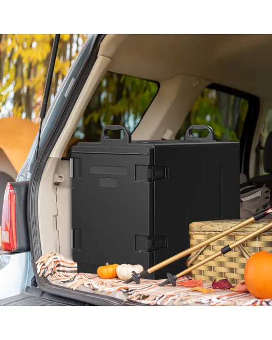 81 Quart Capacity End-loading Insulated Food Pan Carrier-Black - Black - Food Warmers & Burners