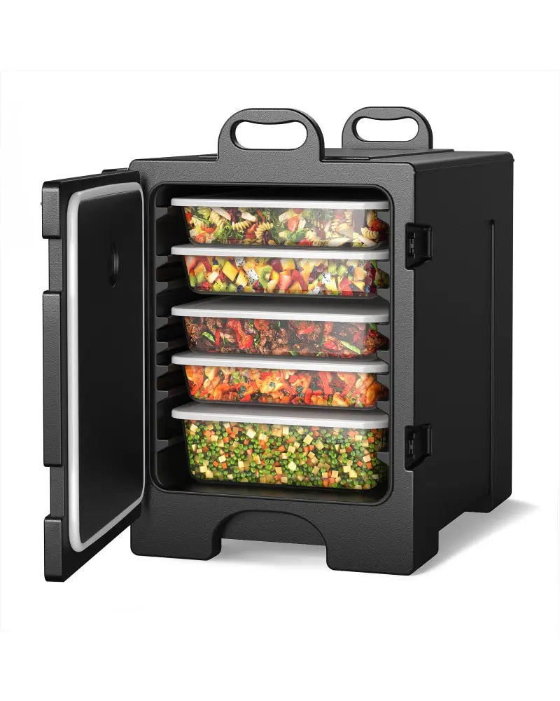 81 Quart Capacity End-loading Insulated Food Pan Carrier-Black - Black - Food Warmers & Burners