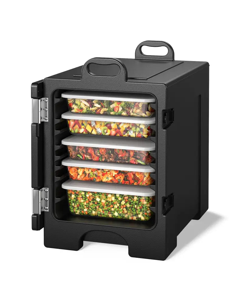 81 Quart Capacity End-loading Insulated Food Pan Carrier-Black - Black - Food Warmers & Burners