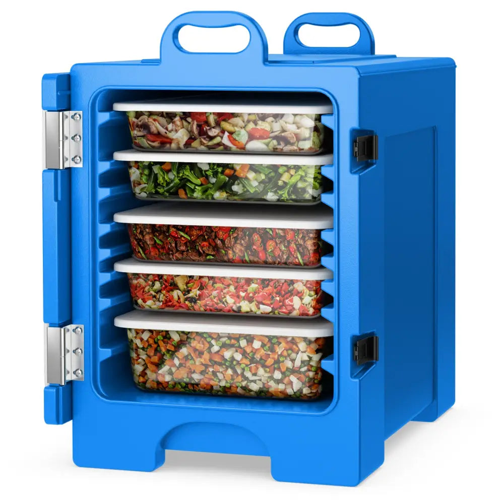 81 Quart Capacity End-loading Insulated Food Pan Carrier with Handles-Navy - Navy - Food Warmers & Burners