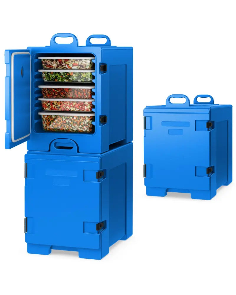 81 Quart Capacity End-loading Insulated Food Pan Carrier with Handles-Navy - Navy - Food Warmers & Burners