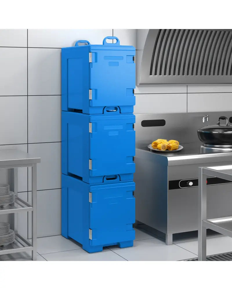 81 Quart Capacity End-loading Insulated Food Pan Carrier with Handles-Navy - Navy - Food Warmers & Burners