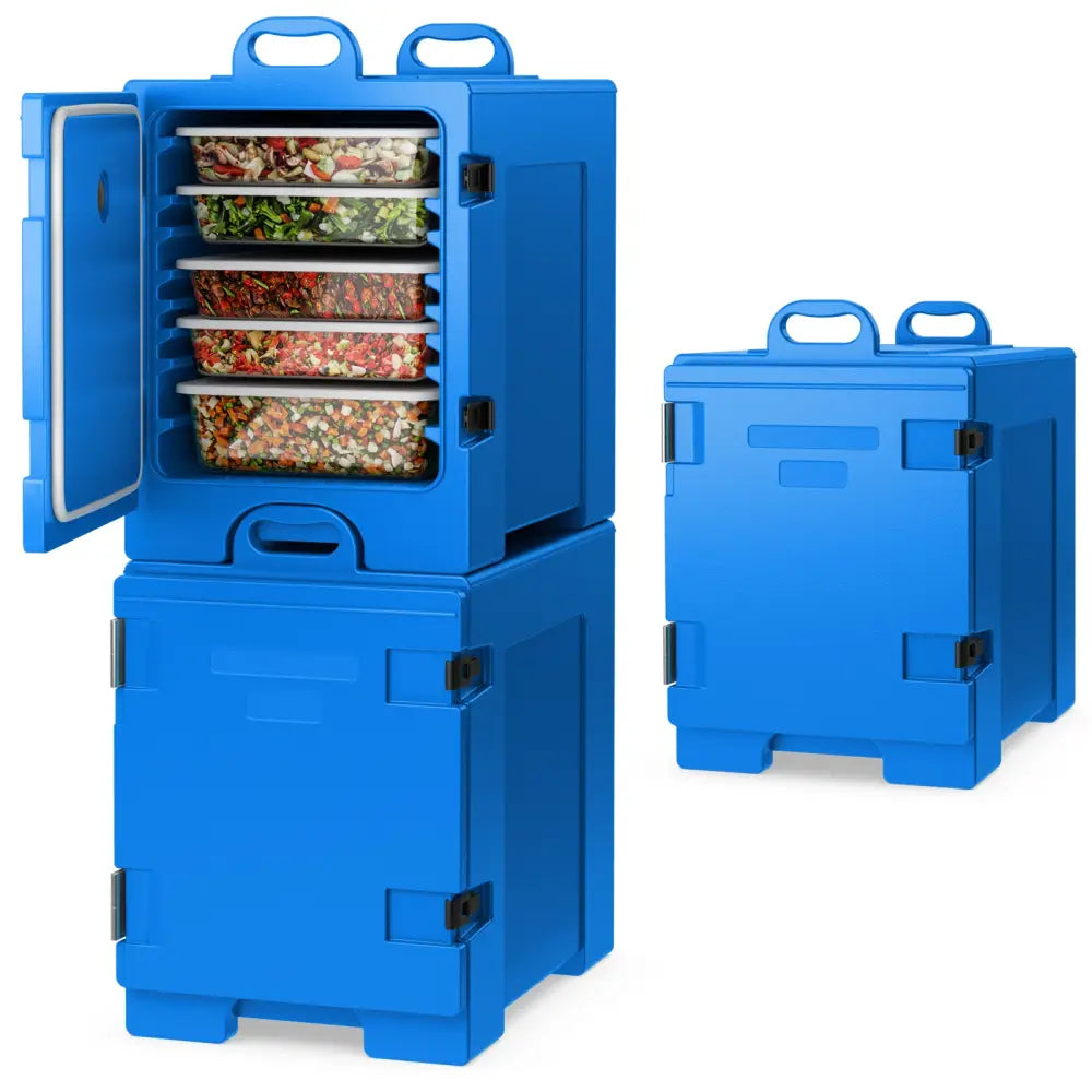 81 Quart Capacity End-loading Insulated Food Pan Carrier with Handles-Navy - Navy - Food Warmers & Burners