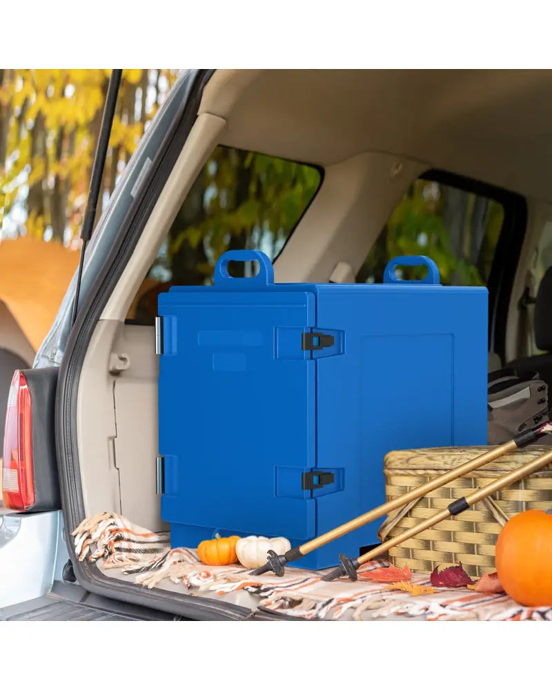 81 Quart Capacity End-loading Insulated Food Pan Carrier with Handles-Navy - Navy - Food Warmers & Burners