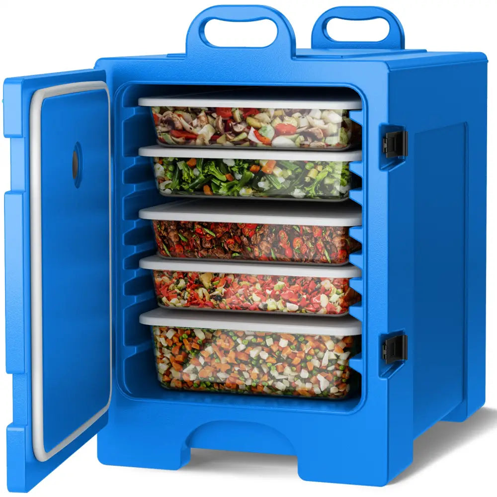 81 Quart Capacity End-loading Insulated Food Pan Carrier with Handles-Navy - Navy - Food Warmers & Burners