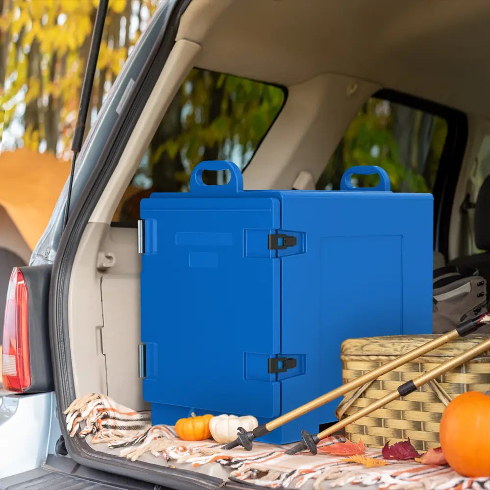81 Quart Capacity End-loading Insulated Food Pan Carrier with Handles-Navy - Navy - Food Warmers & Burners