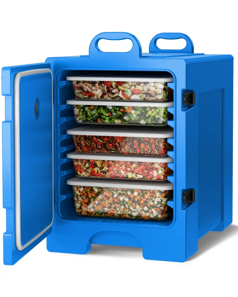 81 Quart Capacity End-loading Insulated Food Pan Carrier with Handles-Navy - Navy - Food Warmers & Burners