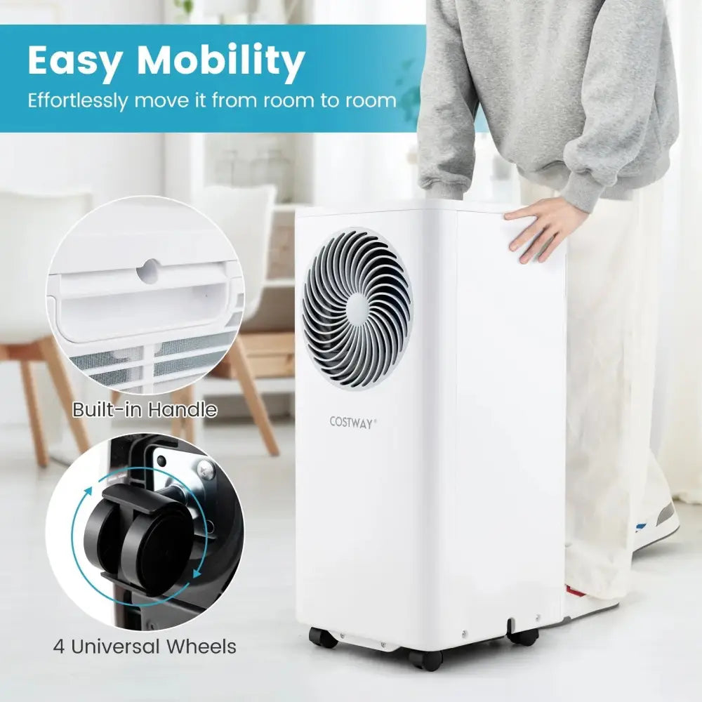 8200/10000 BTU Portable Air Conditioner 3-in-1 Stand up AC Unit with Dehumidifier-10000 BTU Costway