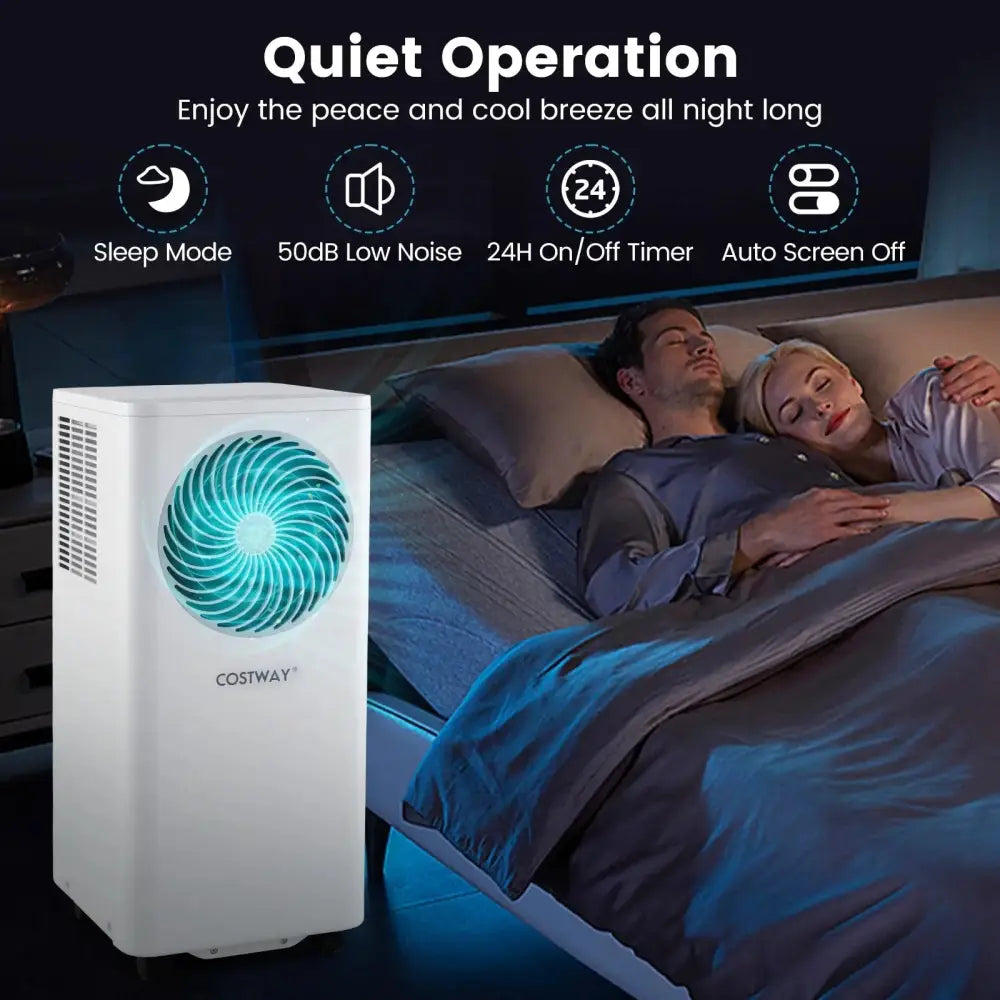 8200/10000 BTU Portable Air Conditioner 3-in-1 Stand up AC Unit with Dehumidifier-10000 BTU Costway
