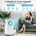 8200/10000 BTU Portable Air Conditioner 3-in-1 Stand up AC Unit with Dehumidifier-8200 BTU Costway