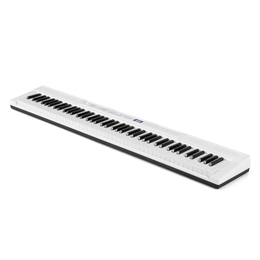 88-Key Electric Piano Keyboard with Adjustable Stand and Portable Bag-White - White - Pianos & Keyboards