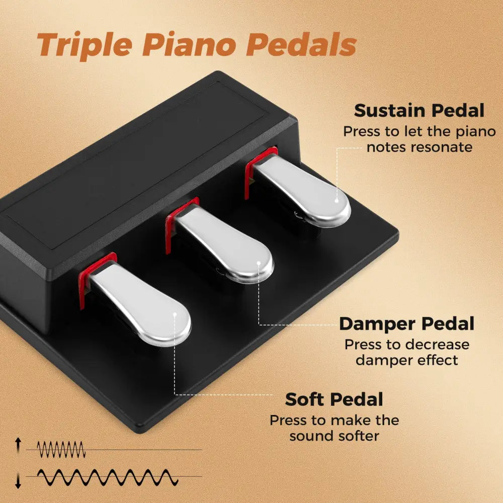 88-Key Keyboard Piano Set with Adjustable Stand-Black - Black - Pianos & Keyboards