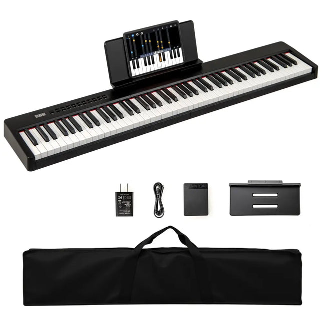 88 Keys Velocity-Sensitive Piano Keyboard with French DREAM Audio Source-Black - Black - Pianos & Keyboards