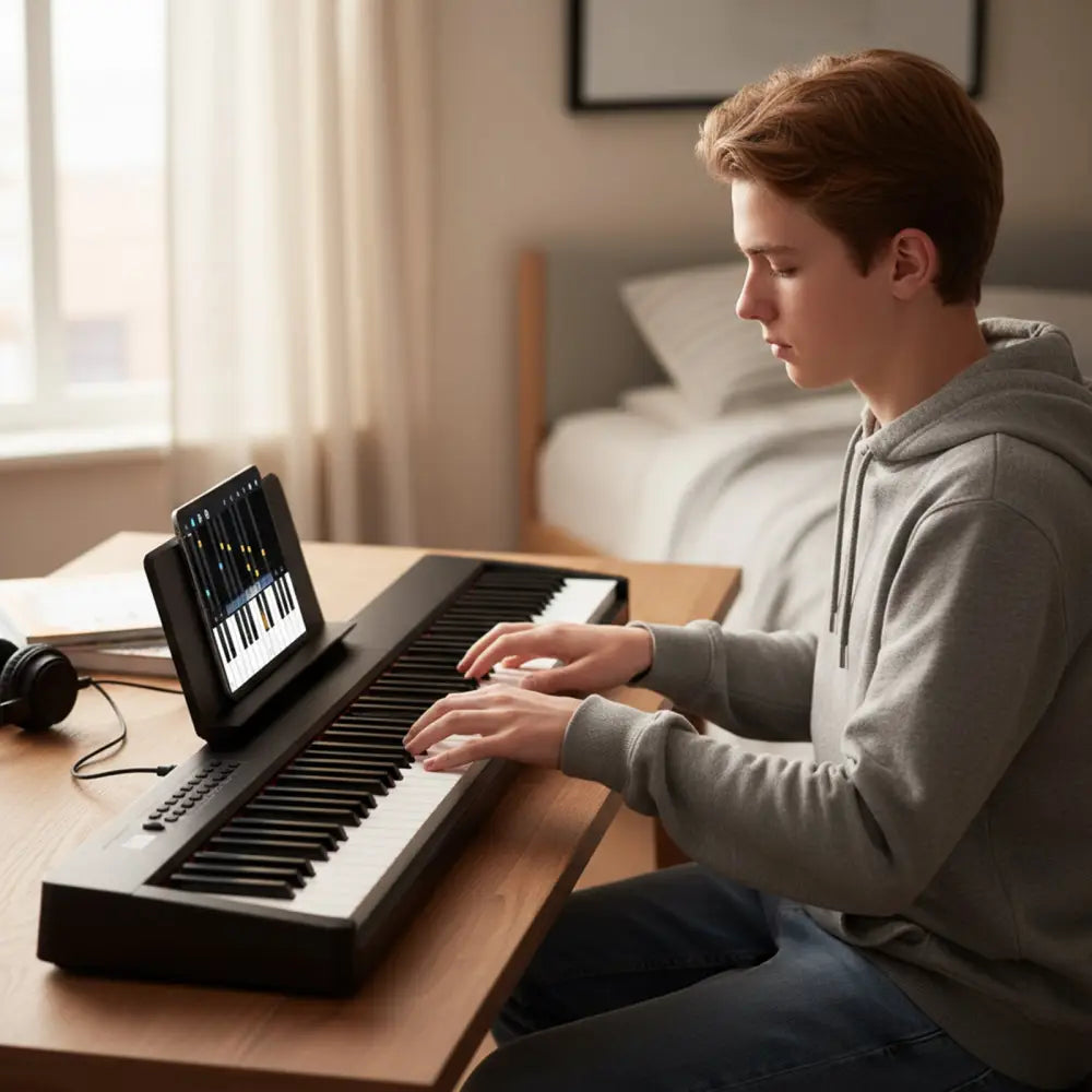 88 Keys Velocity-Sensitive Piano Keyboard with French DREAM Audio Source-Black - Black - Pianos & Keyboards