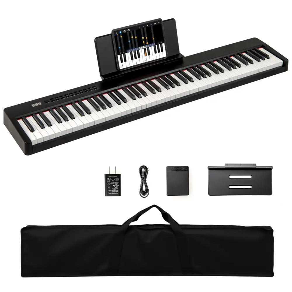 88 Keys Velocity-Sensitive Piano Keyboard with French DREAM Audio Source-Black - Black - Pianos & Keyboards