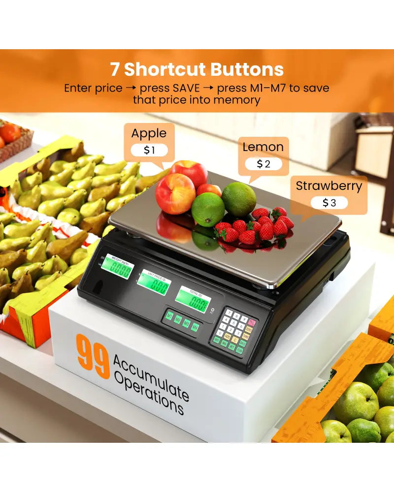 88lb Price Computing Scale Digital Commercial Food Scale with Counting Function - Kitchen Tools
