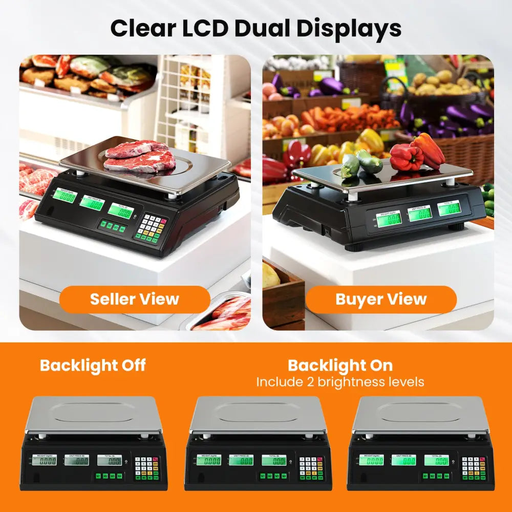 88lb Price Computing Scale Digital Commercial Food Scale with Counting Function - Kitchen Tools