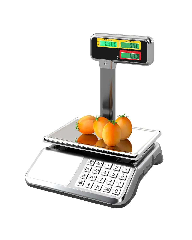88lb Price Computing Scale with Pole Dual LCD Display Digital Commercial Food Scale - Kitchen Tools