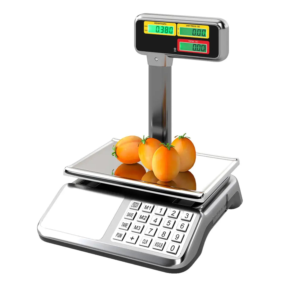88lb Price Computing Scale with Pole Dual LCD Display Digital Commercial Food Scale - Kitchen Tools