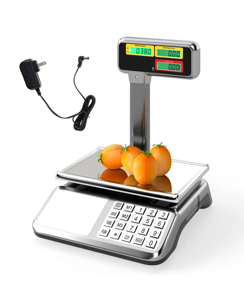 88lb Price Computing Scale with Pole Dual LCD Display Digital Commercial Food Scale - Kitchen Tools
