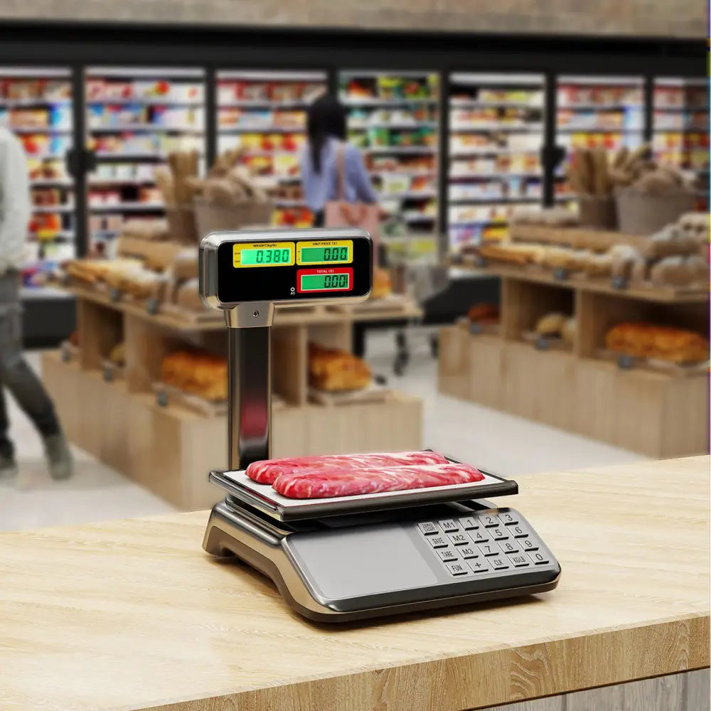 88lb Price Computing Scale with Pole Dual LCD Display Digital Commercial Food Scale - Kitchen Tools
