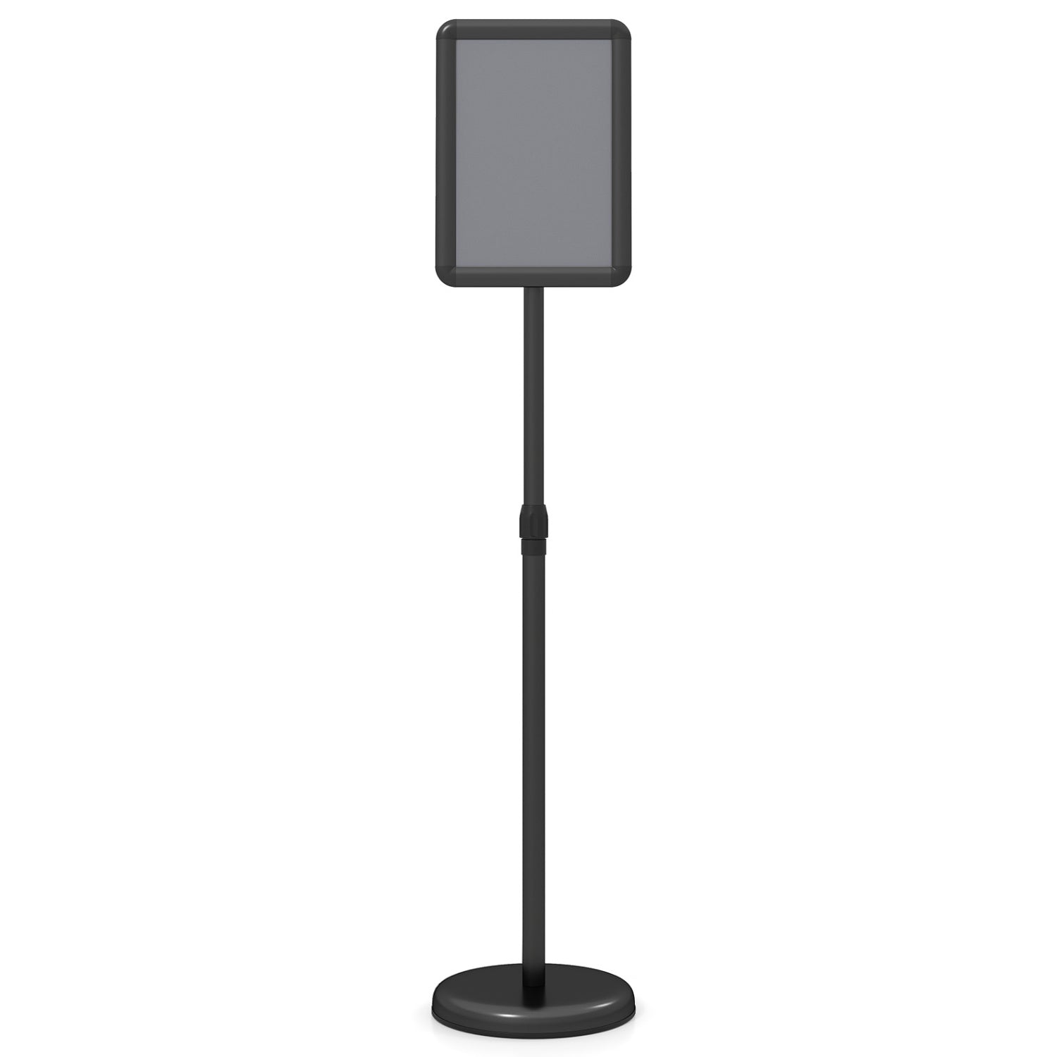 8.5 x 11Inch Sign Holder Stand with Snap-Open Frame and 360° Rotation-Black
