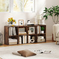 8-Cube Bookcase Bookshelf with 2 Anti-Tipping Kits Storage Organizer-Rustic Brown