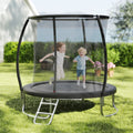 8FT Outdoor Heavy-Duty Recreational Trampoline-Black - Black - Trampolines