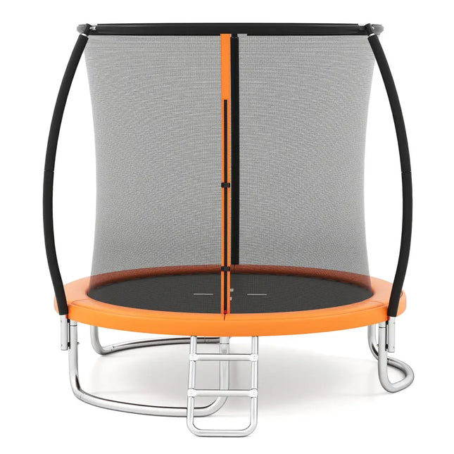 8FT Outdoor Heavy-Duty Recreational Trampoline-Orange - Orange - Trampolines