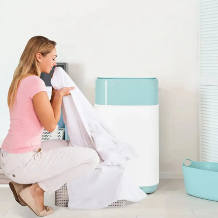 8lbs Portable Fully Automatic Washing Machine with Drain Pump-Green Costway