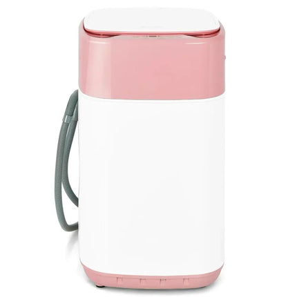 8lbs Portable Fully Automatic Washing Machine with Drain Pump-Pink Costway