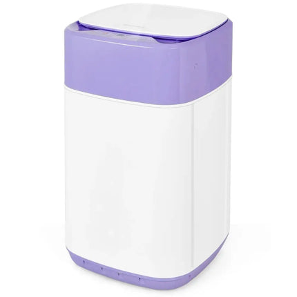 8lbs Portable Fully Automatic Washing Machine with Drain Pump-Purple Costway