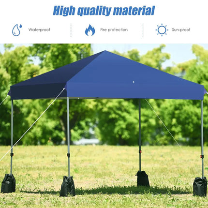 8x8’ Outdoor Pop up Canopy Tent w/Roller Bag-Blue - Blue - Canopies