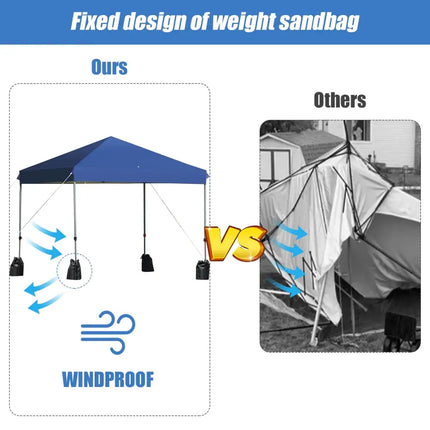 8x8’ Outdoor Pop up Canopy Tent w/Roller Bag-Blue - Blue - Canopies