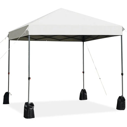 8x8’ Outdoor Pop up Canopy Tent w/Roller Bag-White - White - Canopies