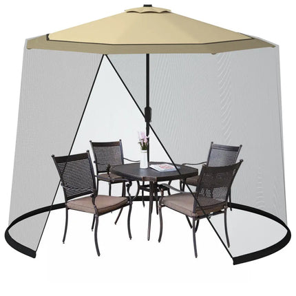 9 -10 Feet Outdoor Umbrella Table Screen Mosquito Bug Insect Net - Outdoor Umbrellas