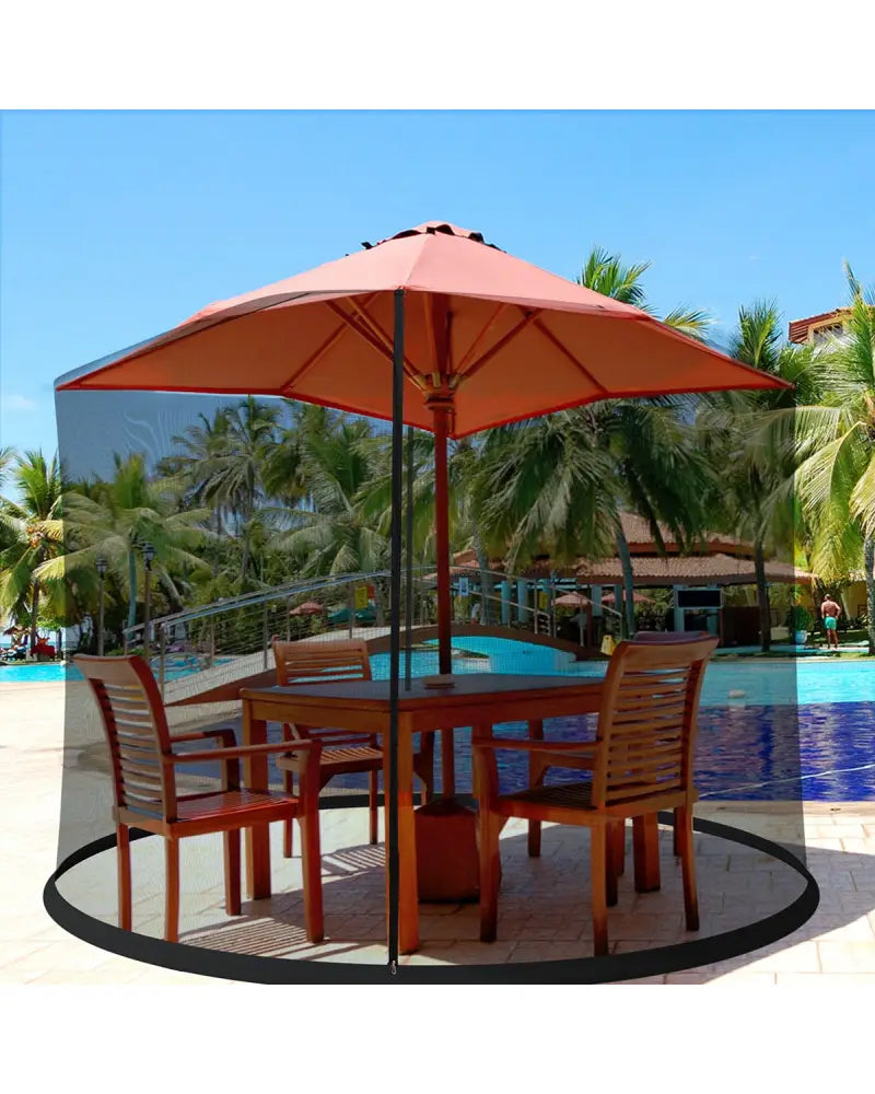 9 -10 Feet Outdoor Umbrella Table Screen Mosquito Bug Insect Net - Outdoor Umbrellas