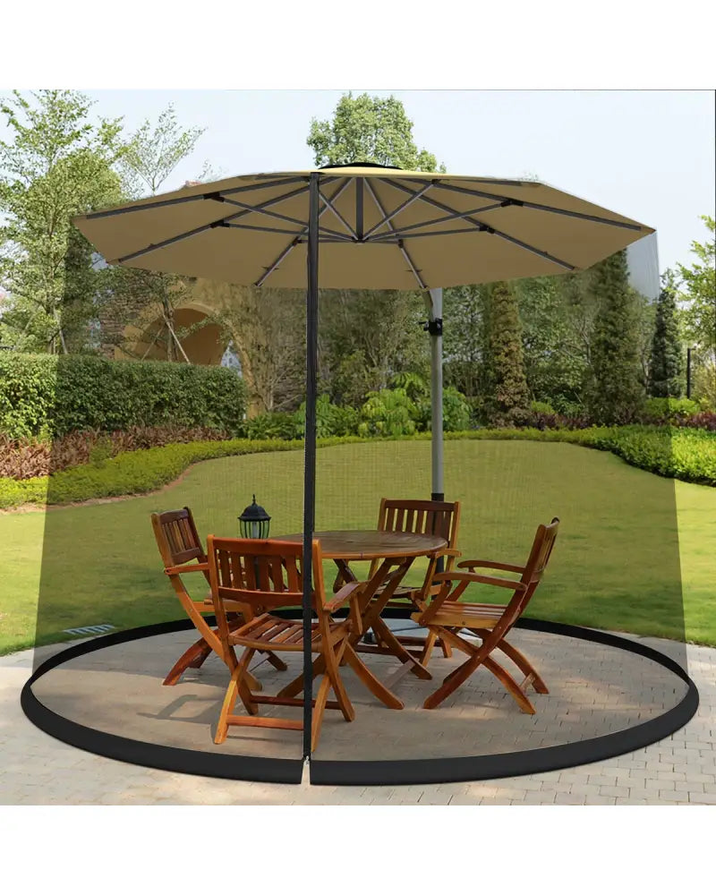 9 -10 Feet Outdoor Umbrella Table Screen Mosquito Bug Insect Net - Outdoor Umbrellas